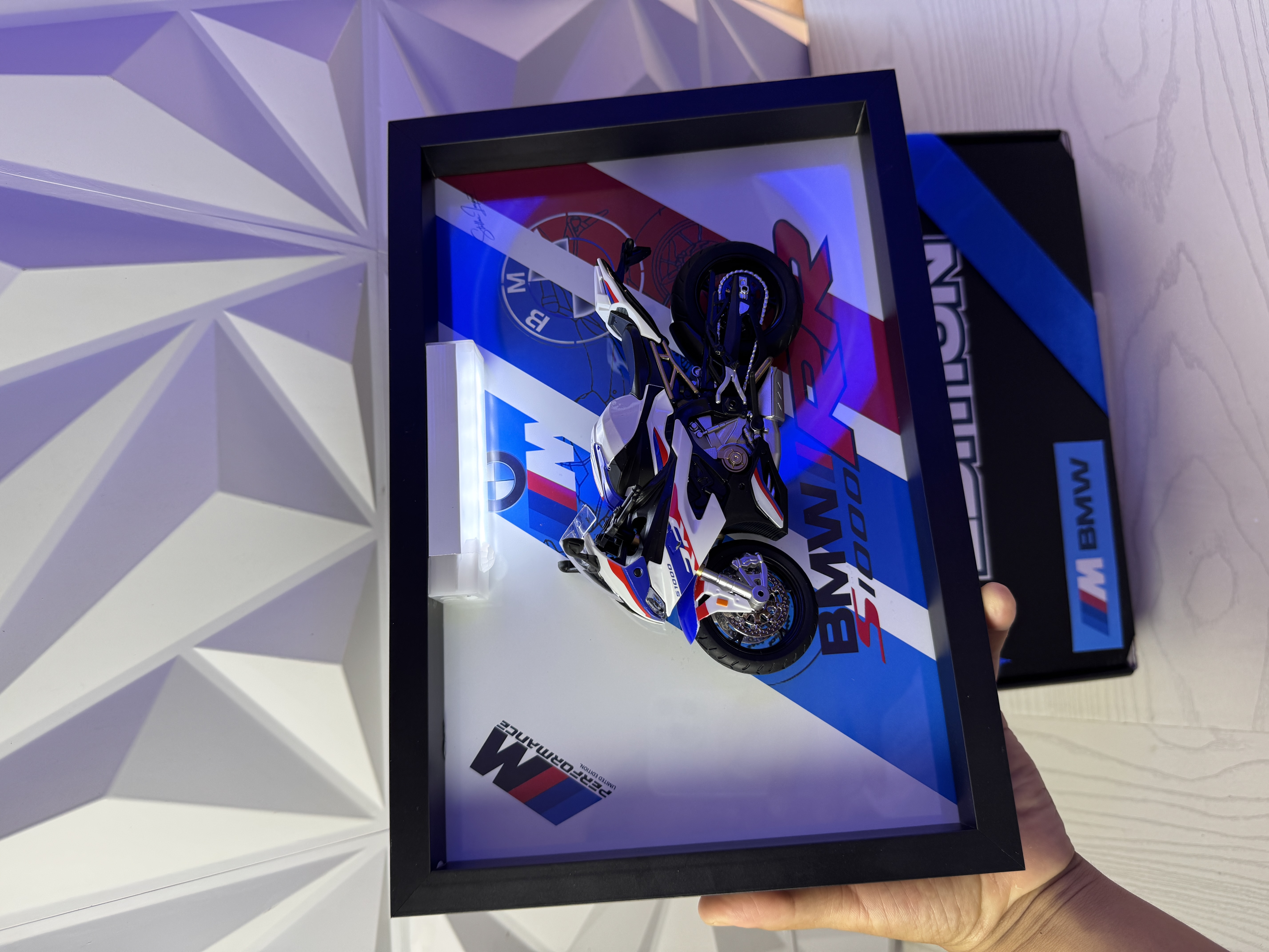 Cuadro 3D Motos escala 1/12 luz y sonido